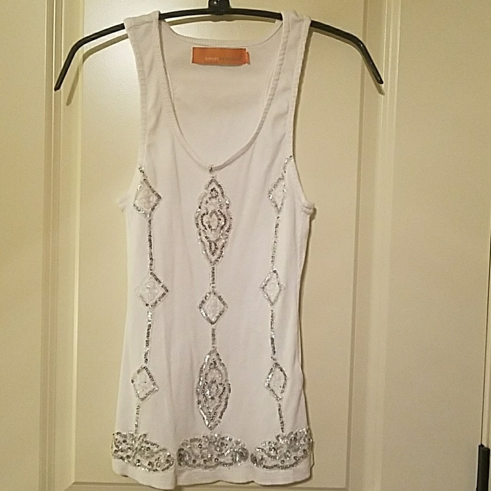MISS ME Awesome Sequined Tank SWEET by MISS ME